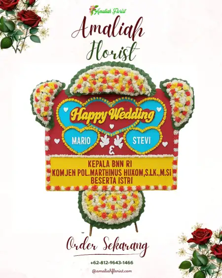 Papan Bunga Pernikahan Batu Mandi
